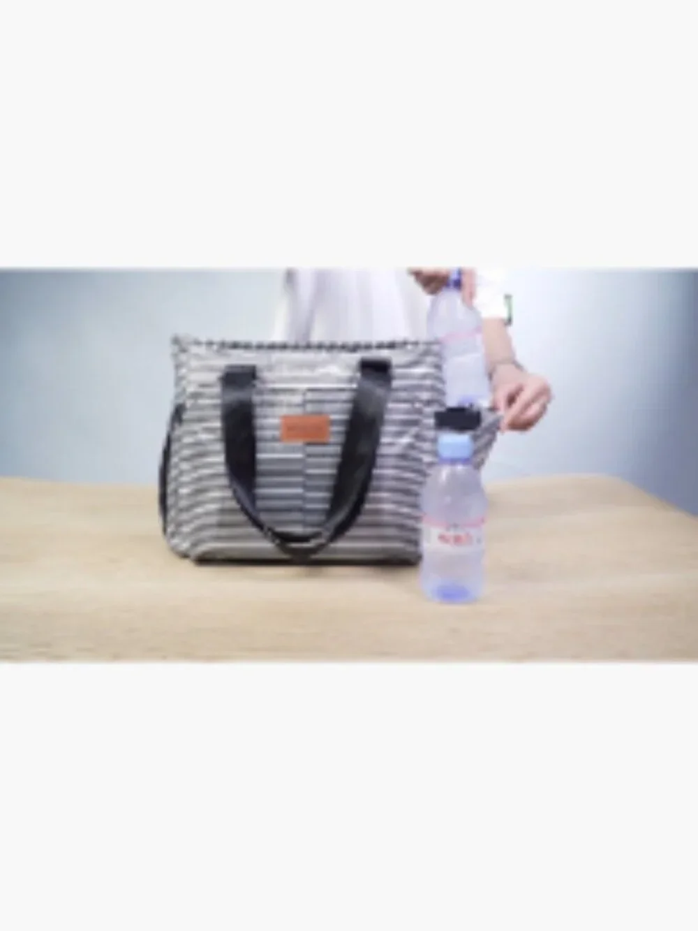 Insulated Lunch Bag Large Tote with Waterproof Liner & Adjustable Strap